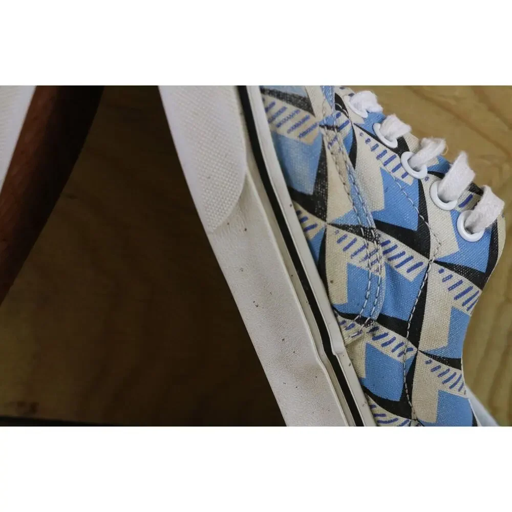 Vans x Eley Kishimoto Sneakers Womens 9 Blue Geometric Off the Wall Athletic